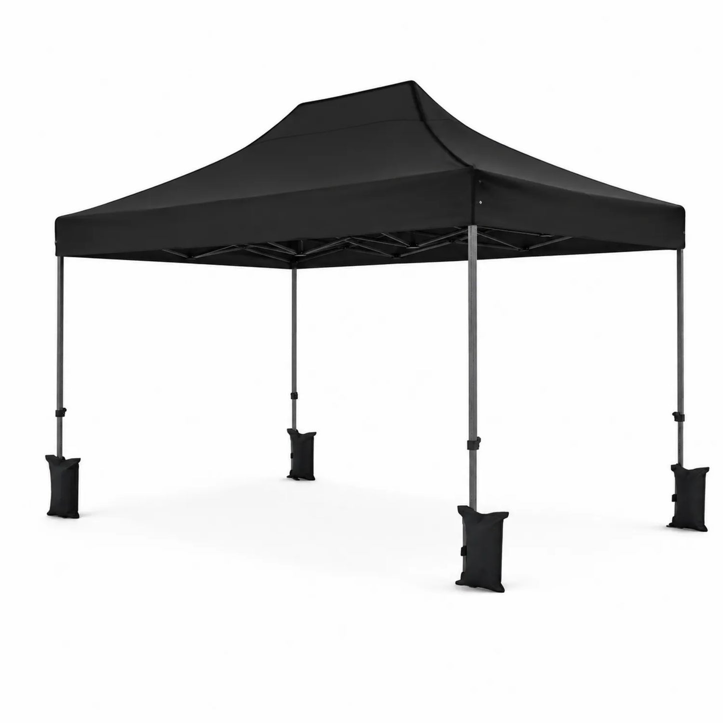 Pop-up Pavillon 3x3m aus Aluminium und Polyester, Schwarz