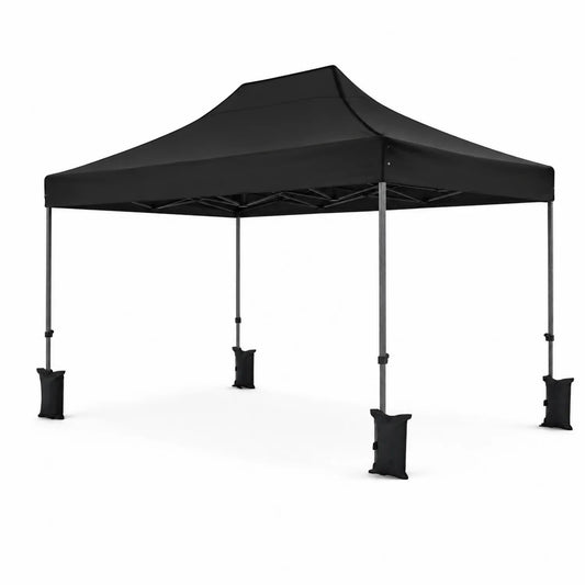Pop-up Pavillon 3x3m aus Aluminium und Polyester, Schwarz